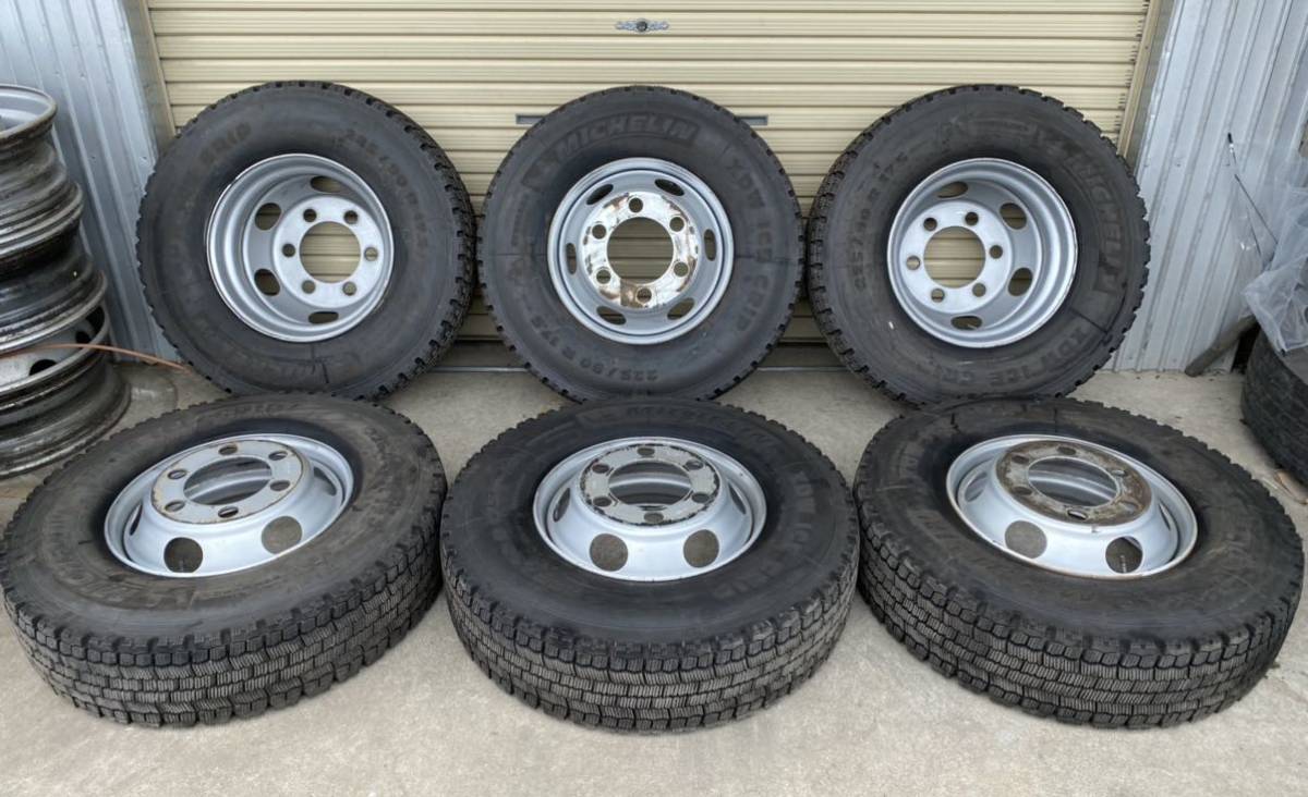  225/90R17.5 スタッドレス ミシュラン XDWICE GRIP 4トン車 タイプ スチールホイール TOPY DM2H 17.5&times;6.00 135-9 6穴 現状品 6本(タイヤ・ホイールセット)｜売買されたオークション情報、yahooの商品情報 タイヤ・ホイールセット