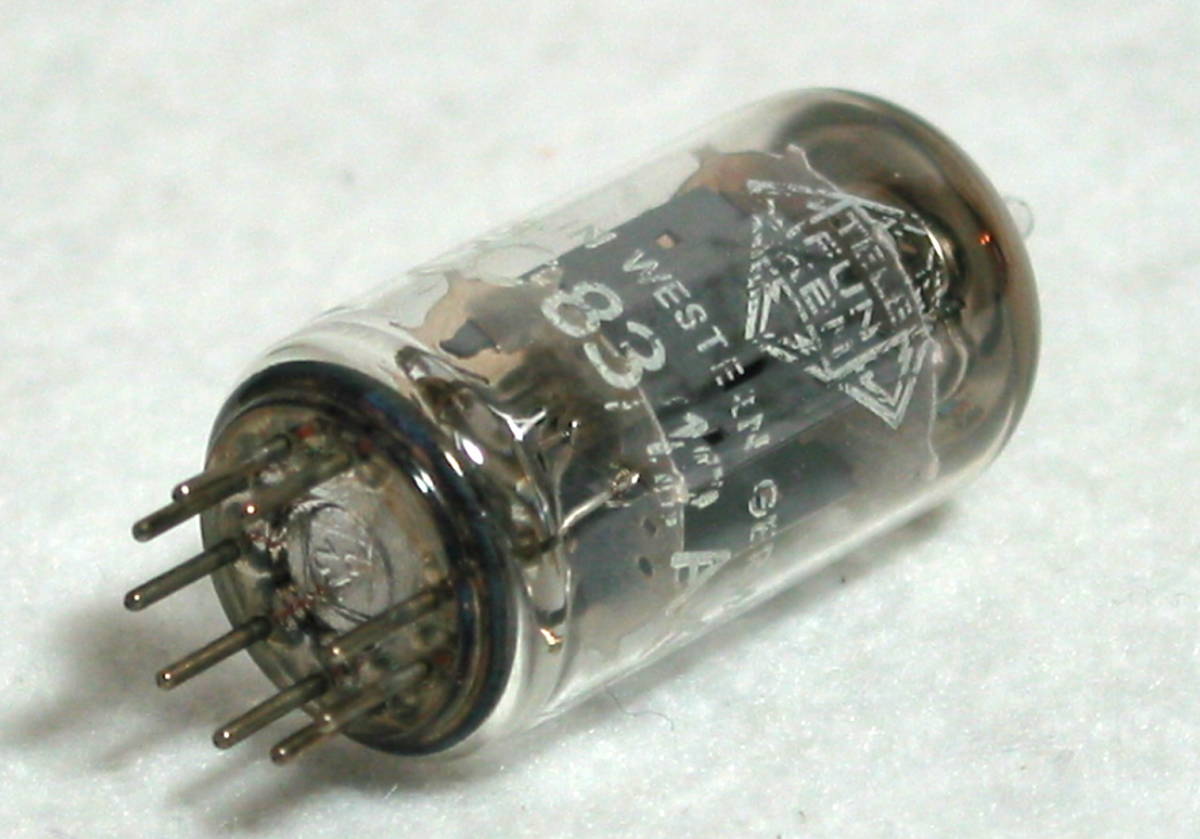 真空管 中古【TELEFUNKEN ECC83 ダイヤマーク付 2本】＋中古【RCA 