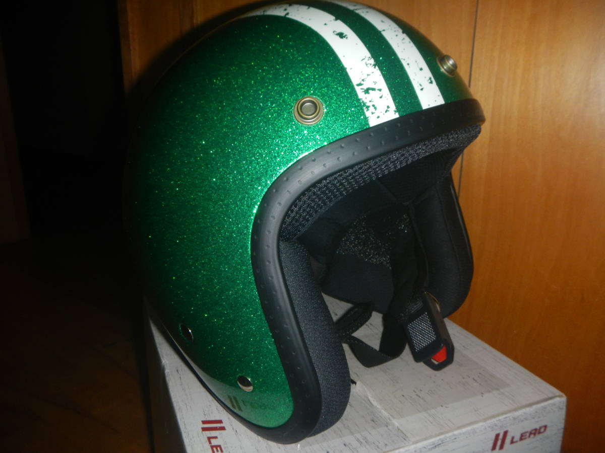 新品ヘルメット グリーン フリーサイズ FLAKER リード工業 ラスト