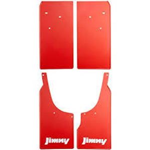 送料無料【新品未開封】ジムニー JB23W スズキ純正 マッドフラップセット レッド [99000-99034-59Y]