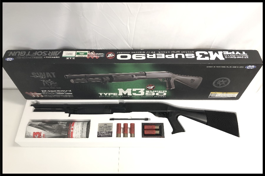 東京)東京マルイ M3 スーパー90 エアーコッキングショットガン スペアショットシェル付属