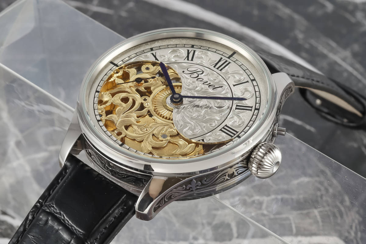 ボヴェ Bovet 605493 美品 一点モノ １円スタート 売り切り 希少 マリアージュ 腕時計 OH済 必見 スケルトン 激レア 手巻き機械式