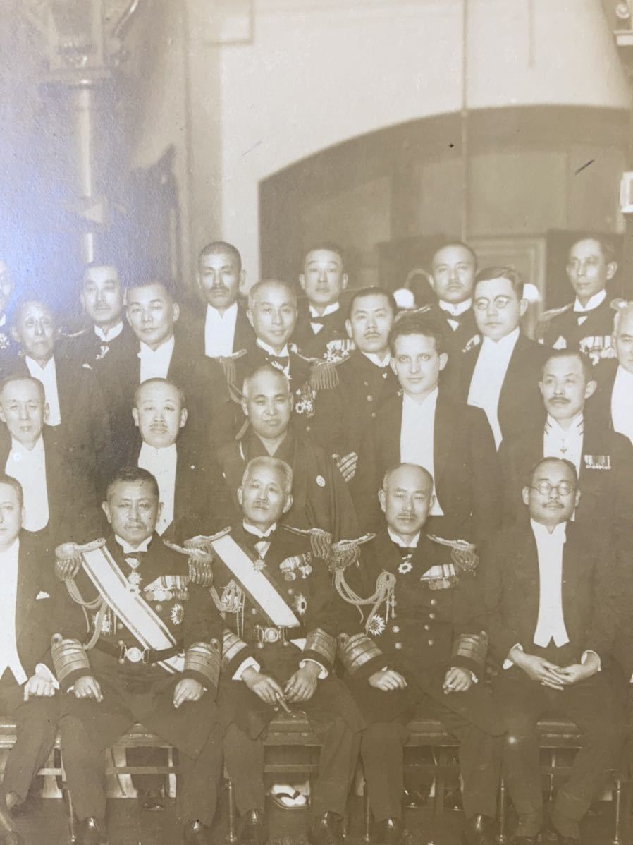 重要人物多数 日本軍 集合写真 加藤寛治・山梨勝之進・堀悌吉等 海軍 陸軍 古写真_3