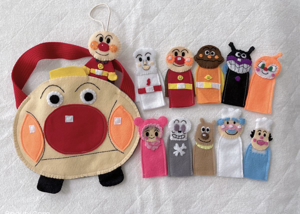 ハンドメイド フェルトアンパンマン 指人形 10体ミニカバン 幼児 子ども用 売買されたオークション情報 Yahooの商品情報をアーカイブ公開 オークファン Aucfan Com