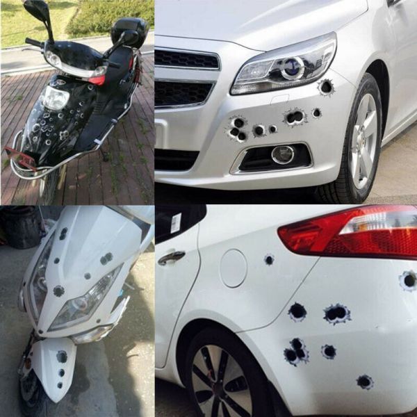 弾丸 弾痕32 なんちゃって3dステッカー フェイク シール 傷隠し 車 バイク 旧車 スマホにも リアル ステッカー デカール 売買されたオークション情報 Yahooの商品情報をアーカイブ公開 オークファン Aucfan Com