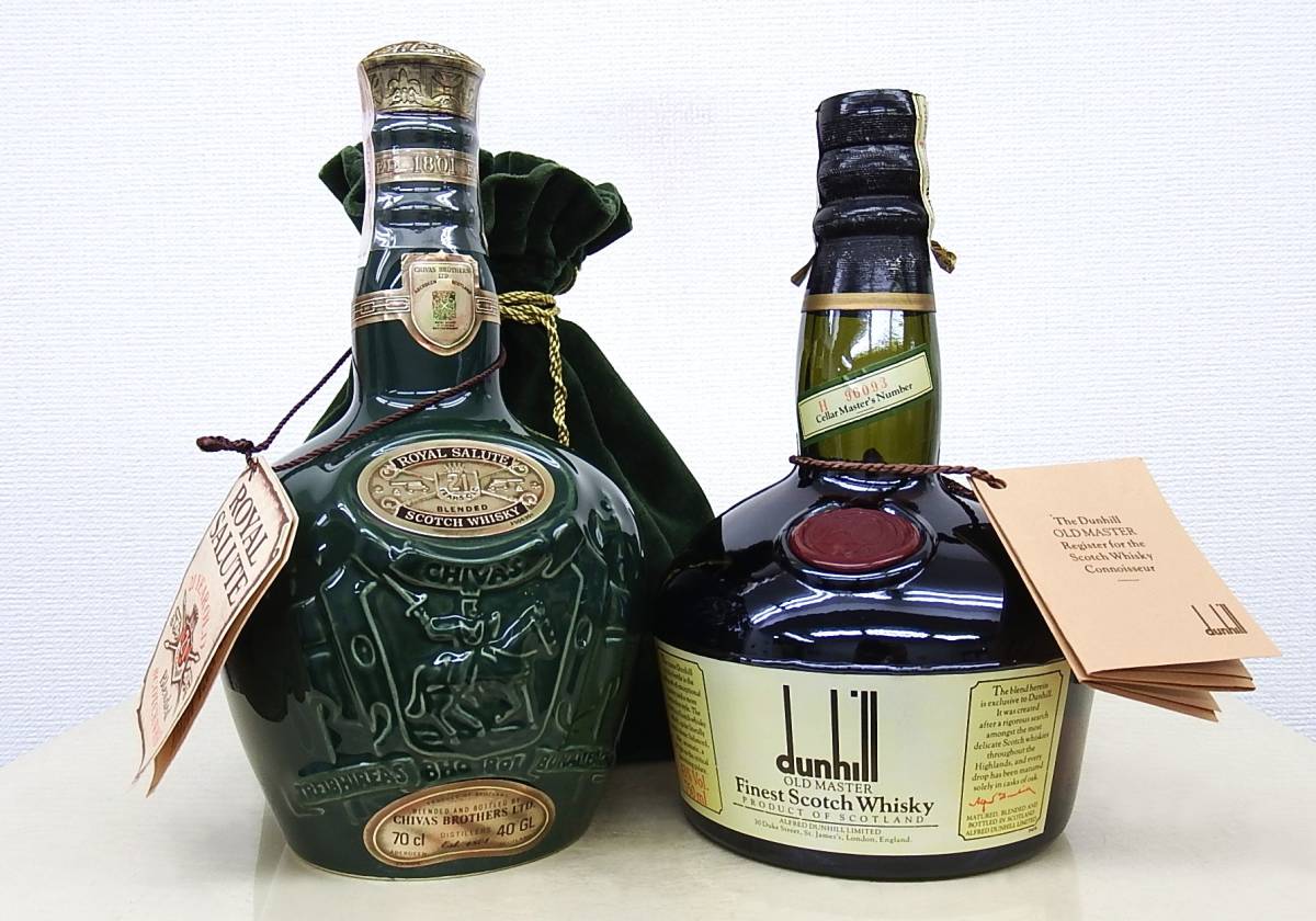  M30576 未開栓 / CHIVAS ROYAL SALUTE 21年 陶器 緑 シーバス ロイヤルサルート / dunhill OLD MASTER ダンヒル オールドマスター(スコッチ)｜売買されたオークション情報、yahooの商品情報をアーカイブ公開 スコッチ