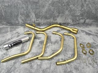 即決】ゼファー400 真鍮 番長 マフラー / ゼファー400Χ 50π ZR400C 4-2 