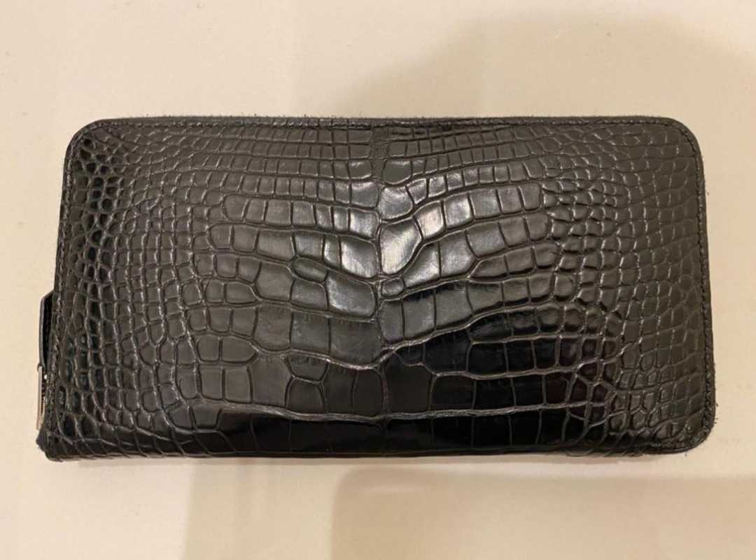 新作登場，正規品 稀少マットブラック HERMES エルメス アザップ クロコダイル アリゲーター 長財布(男性用財布)｜売買されたオークション情報、yahooの商品情報をアーカイブ公開 - オークファン 服飾小物
