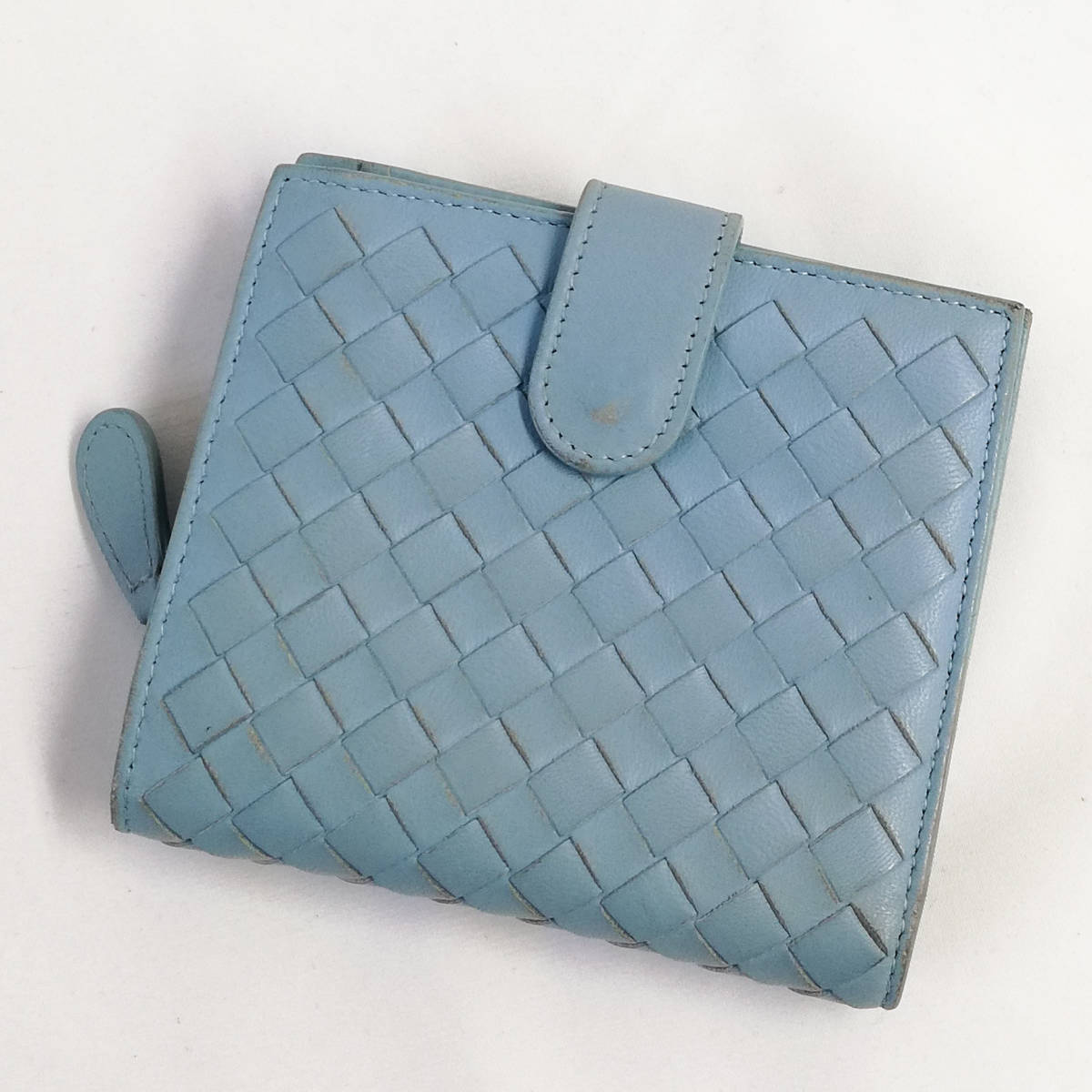 BOTTEGA VENETA 二つ折り財布 ライトブルー ボッテガヴェネタ BOTTEGA