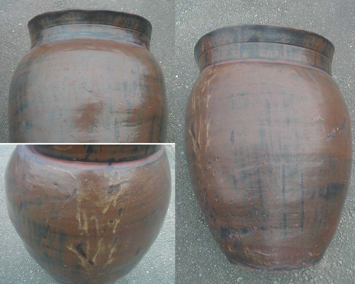 公式通販 格安‼️特大80cm高‼️古い唐津焼大龜②甕、瓶、壺、