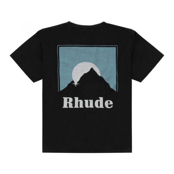即決 【RHUDE】ルード SUNDRY ロゴプリントTシャツ 黒 XL ビッグサイズ 良品