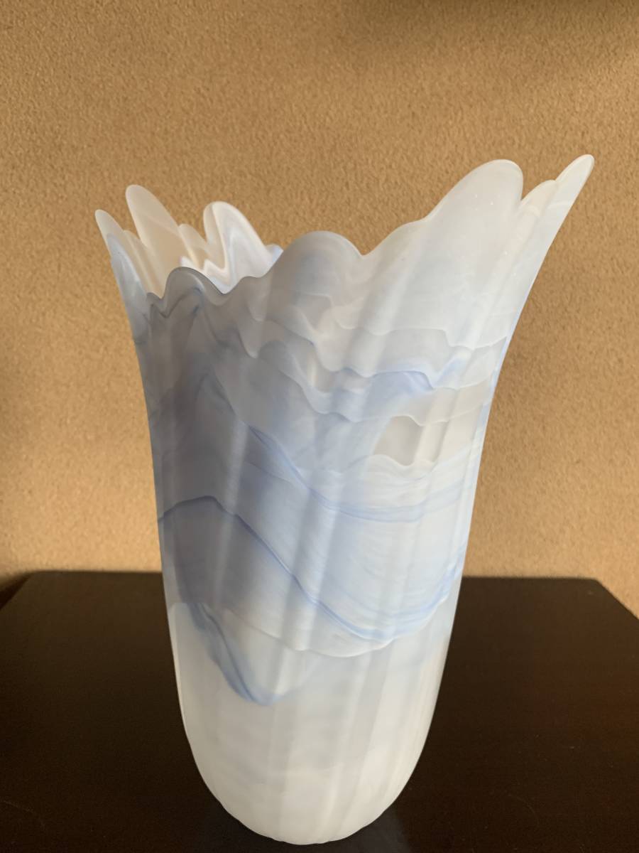 イタリア製 ムラノ ヴェネチアンガラス 花瓶 箱無し イタリアの