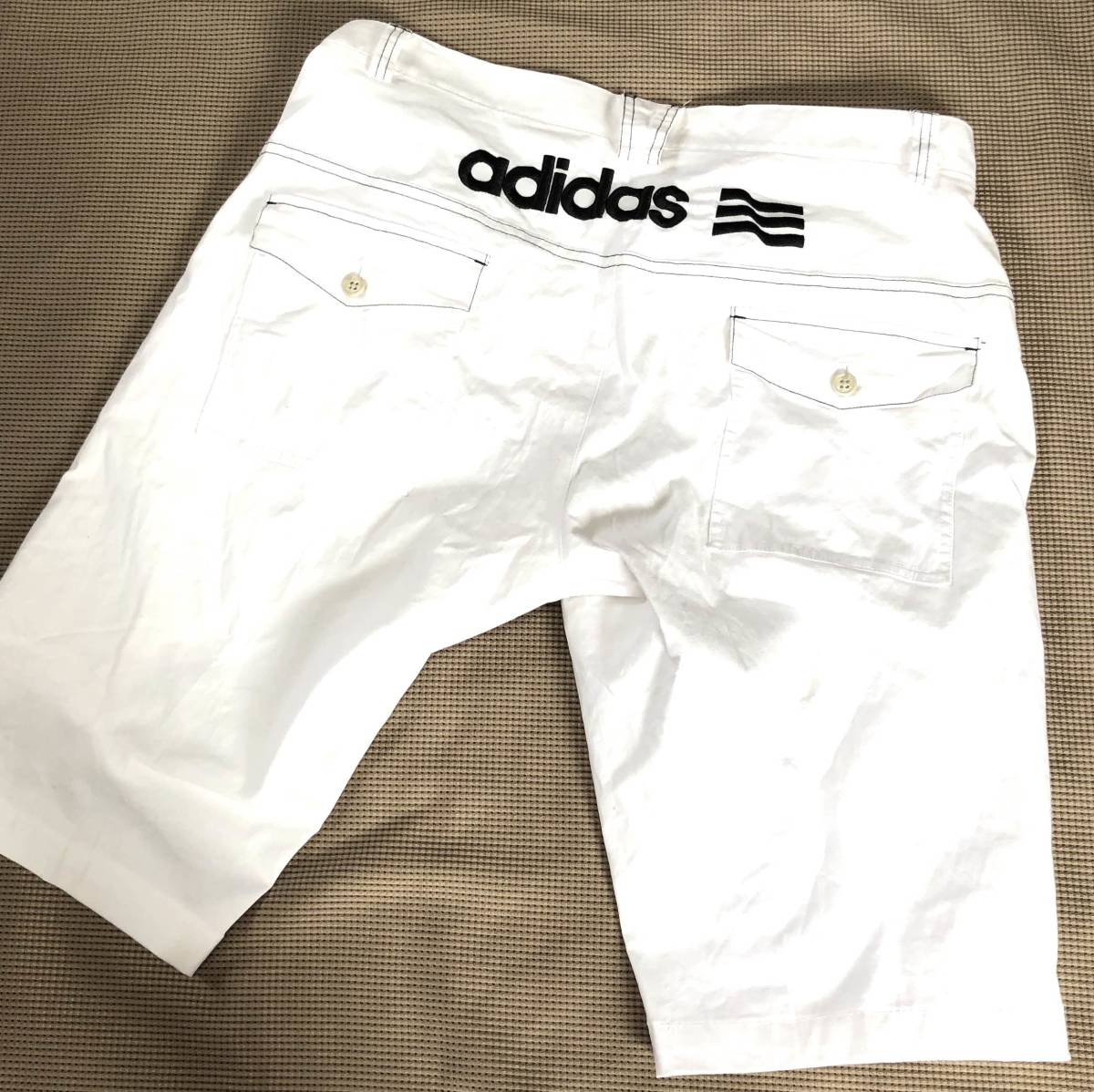 夏向け　adidas アディダス　やや薄手　6分丈　ストレッチ ハーフパンツ　Ｗ92~93ｃｍ　メンズLLサイズ位　クリックポスト全国送料198円　 アディダス adidas メンズ ハイキング トレッキング ランニング