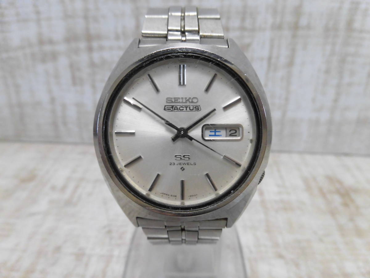□c39 SEIKO セイコー 5ACTUS 自動巻き腕時計 SS 23JEWELS 6106-8670 