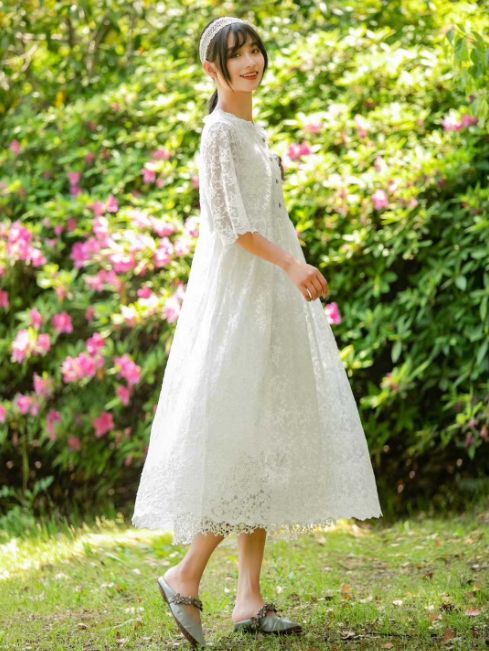 ワンピース 刺繍 総レース 七分袖 ホワイト 白 森ガール スカラップ ゆったり 1円 Lサイズ 売買されたオークション情報 Yahooの商品情報をアーカイブ公開 オークファン Aucfan Com