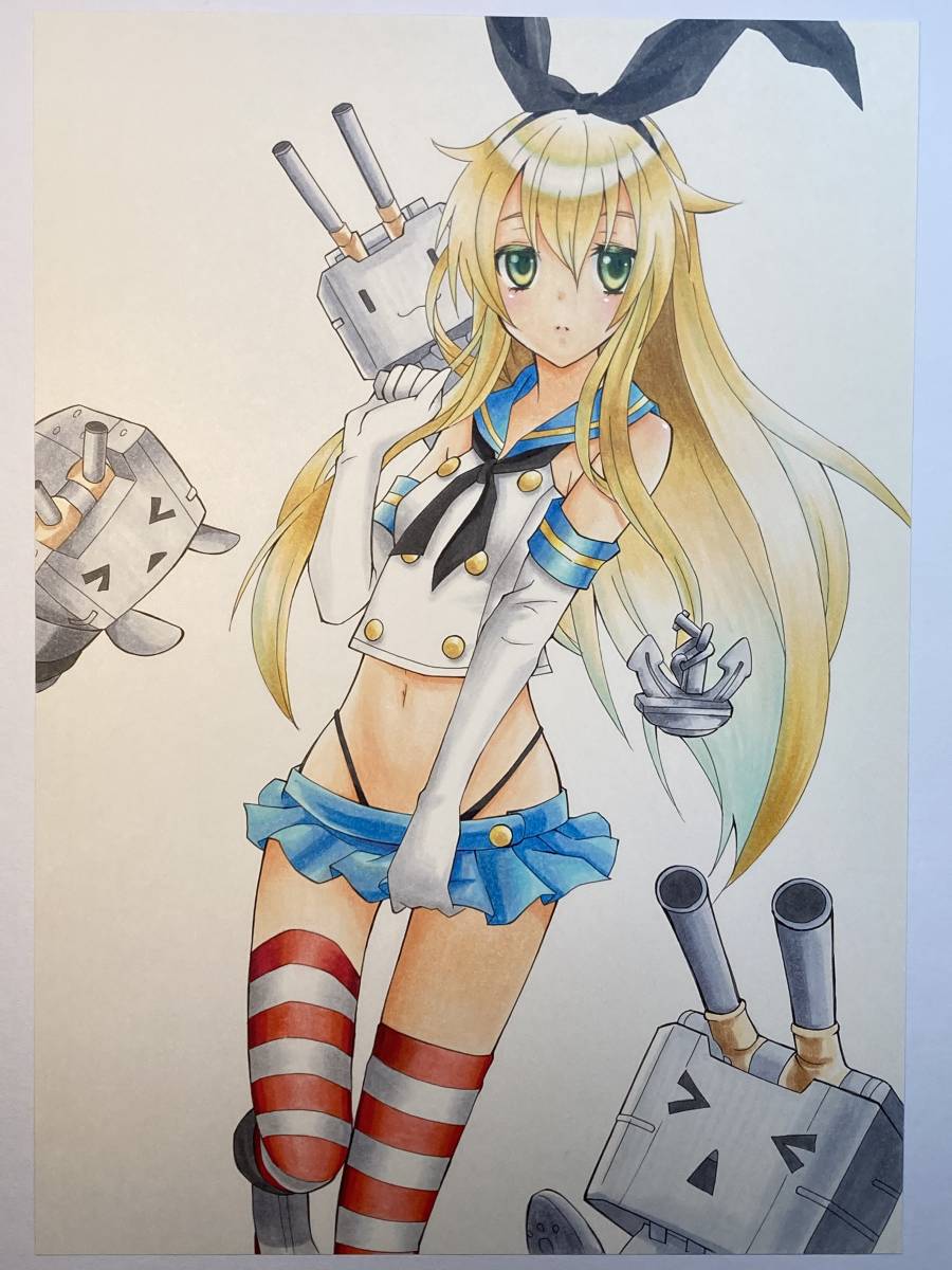手描き イラスト 艦隊これくしょん 艦これ 島風 しまかぜ サイズ 1024 手描きイラスト 売買されたオークション情報 Yahooの商品情報をアーカイブ公開 オークファン Aucfan Com