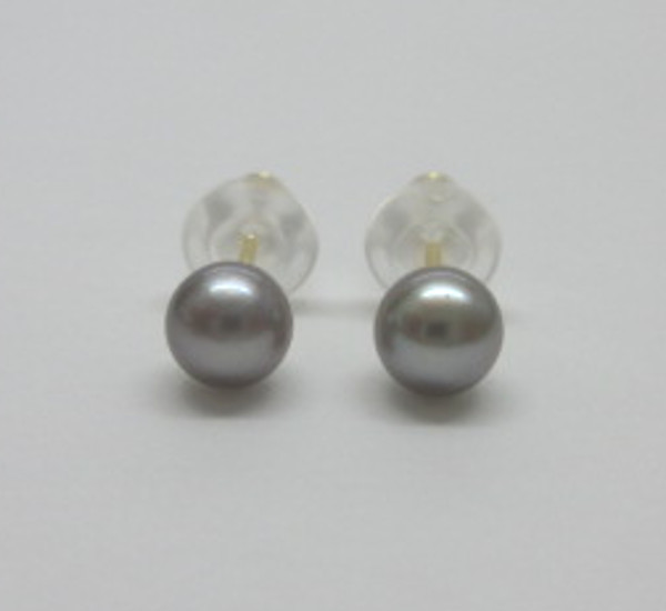 ∮真珠専門館∮ アコヤ真珠 ベビーパール K18 ピアス 4.3mm 