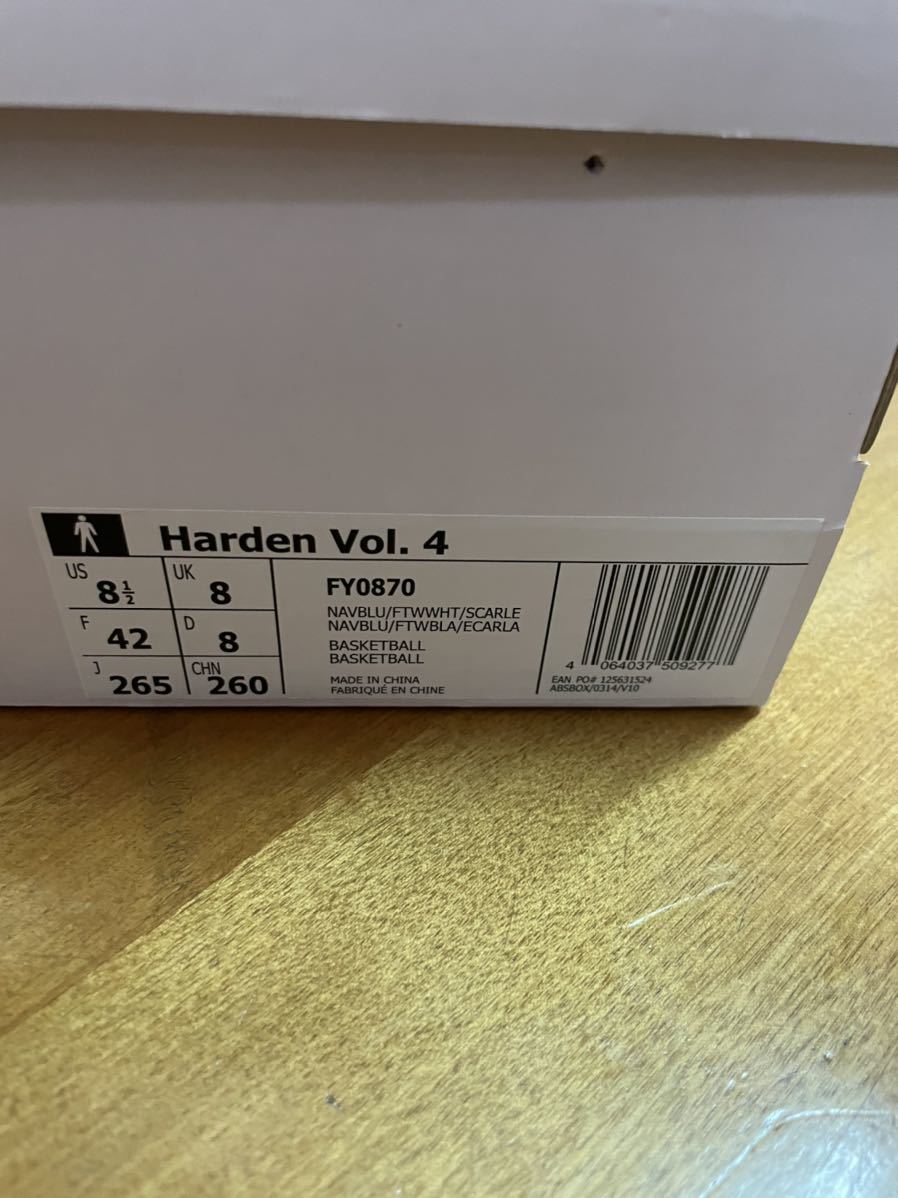 adidas ハーデンVol.4 USAモデル 26.5
