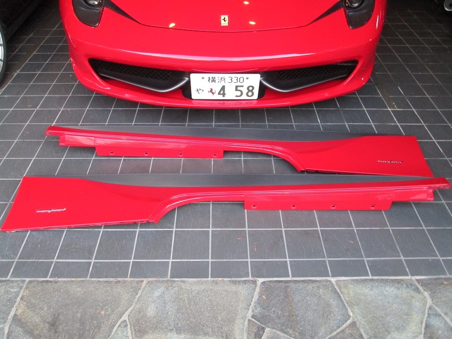 ☆フェラーリ Ferrari 458 イタリア 純正 サイドスカート＆ サイド 