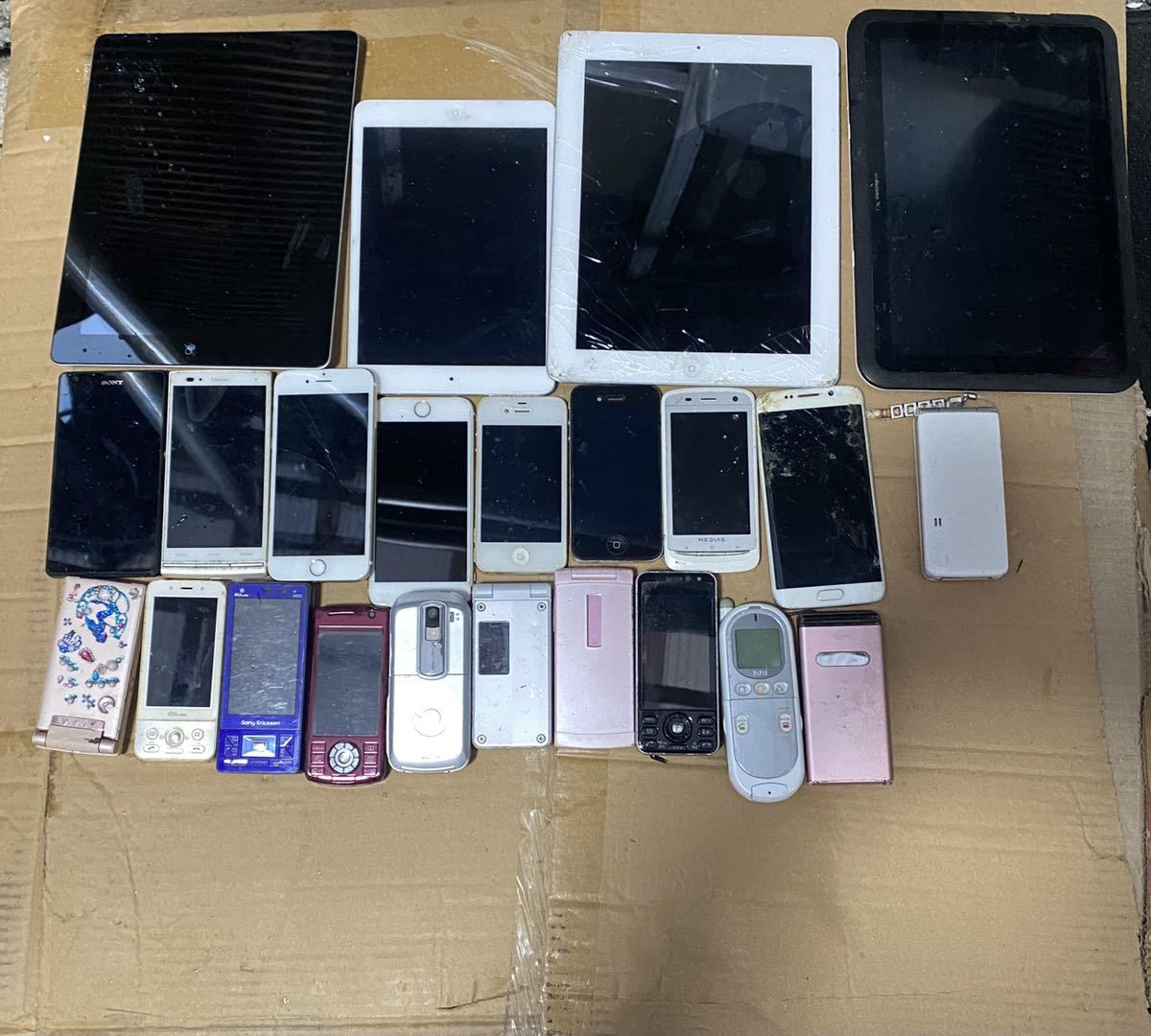 【ジャンク】スマホ　携帯電話　ガラケー　タブレット 　31台　まとめ売り ガラケー ジャンク品 まとめ売り タブレット 携帯電話 スマホ au 12台