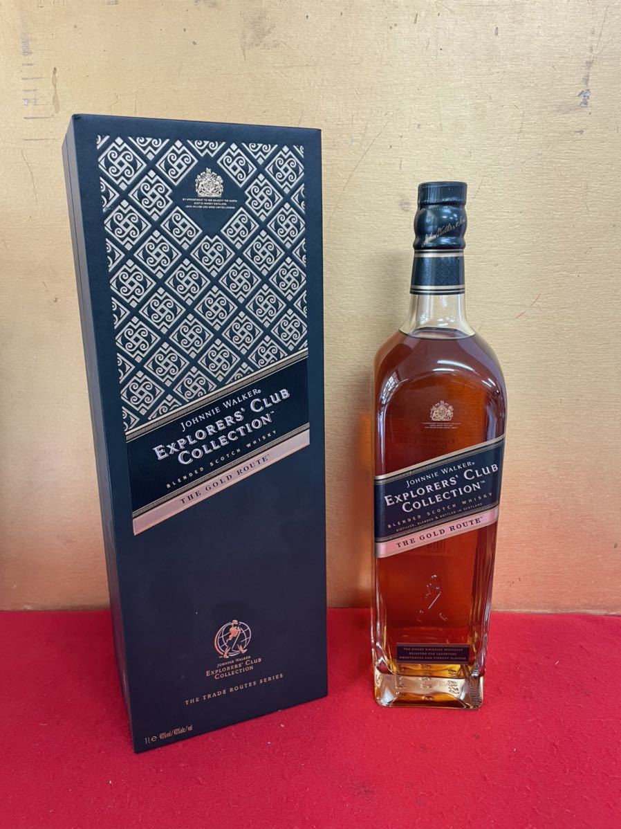 【赤字超特価，安い】 K-1201 古酒 ジョニーウォーカー EXPLORERS' CLUB COLLECTION THE GOLD ROUTE スコッチウイスキー1000ml 40% 箱付き(スコッチ)｜売買されたオークション情報、yahooの商品情報をアーカイブ公開 - オークフ スコッチ