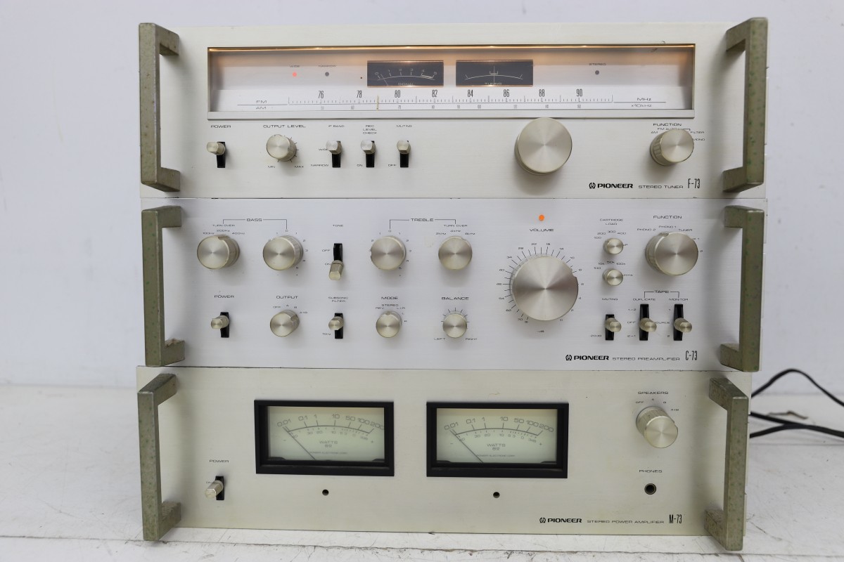 パイオニア M-73 C-73 F-73 プリメインチューナーセット 動作確認済 PIONEER/パイオニア C-73/F-73/M-73 プリアンプ/パワーアンプ