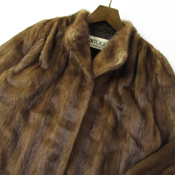 r3f072314★TOGU デミバフミンク オーバーサイズ 8分丈コート 着丈80cm 13号 | HOODIE デニム COMMUTER SALEアシメラッフルスリーブ半袖ブラウス オーバー