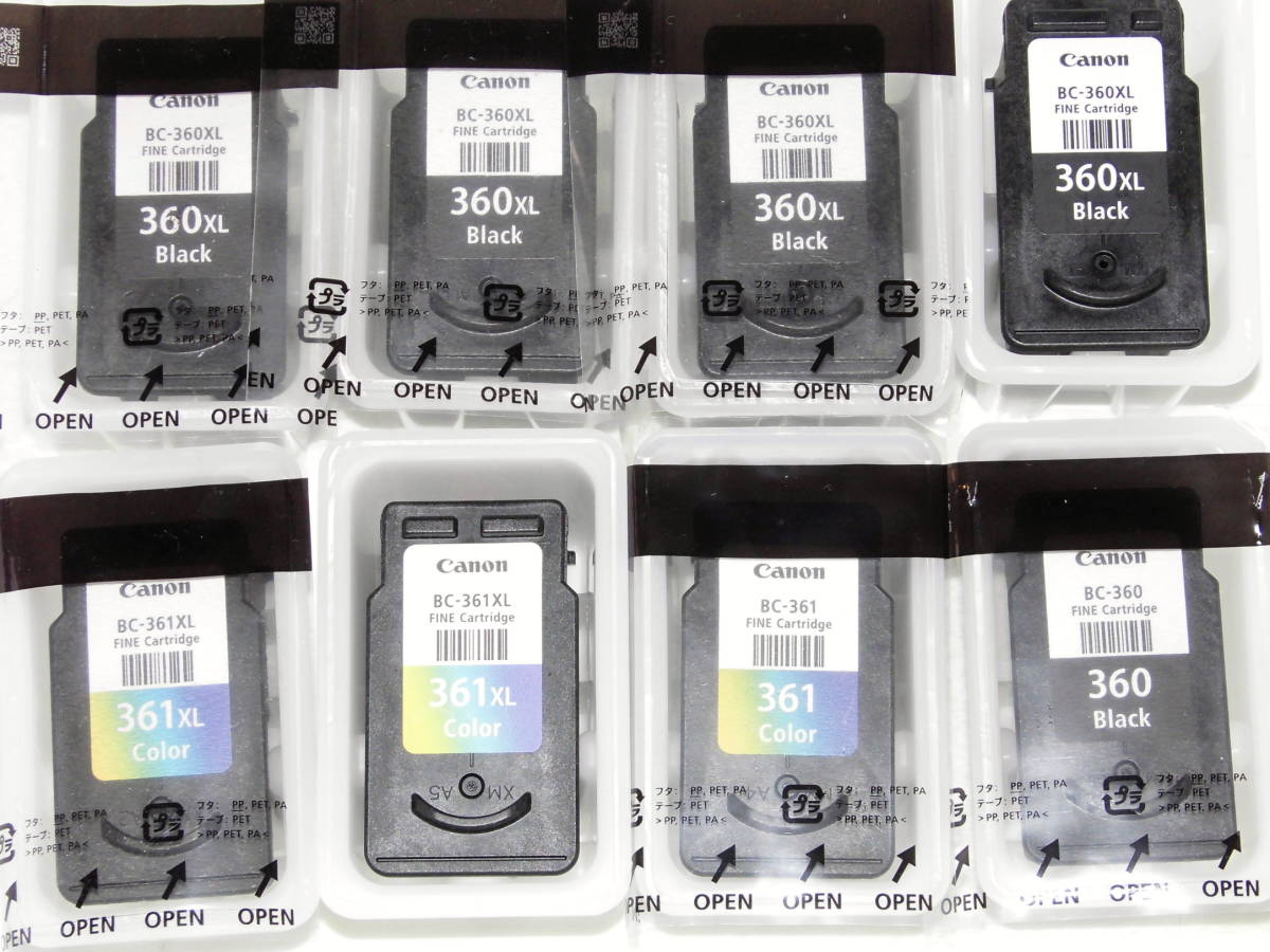本物保証，最新作 Canon純正インクカートリッジ BC-360XL 361XL BC-360 361 使用済カートリッジ8個(キヤノン)｜売買されたオークション情報、yahooの商品情報をアーカイブ公開 - オークファン キヤノン