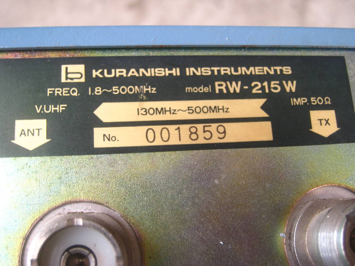 Kuranishi RW-215M SWR Watt Meter KURANISHI RW-215W SWR & WATT