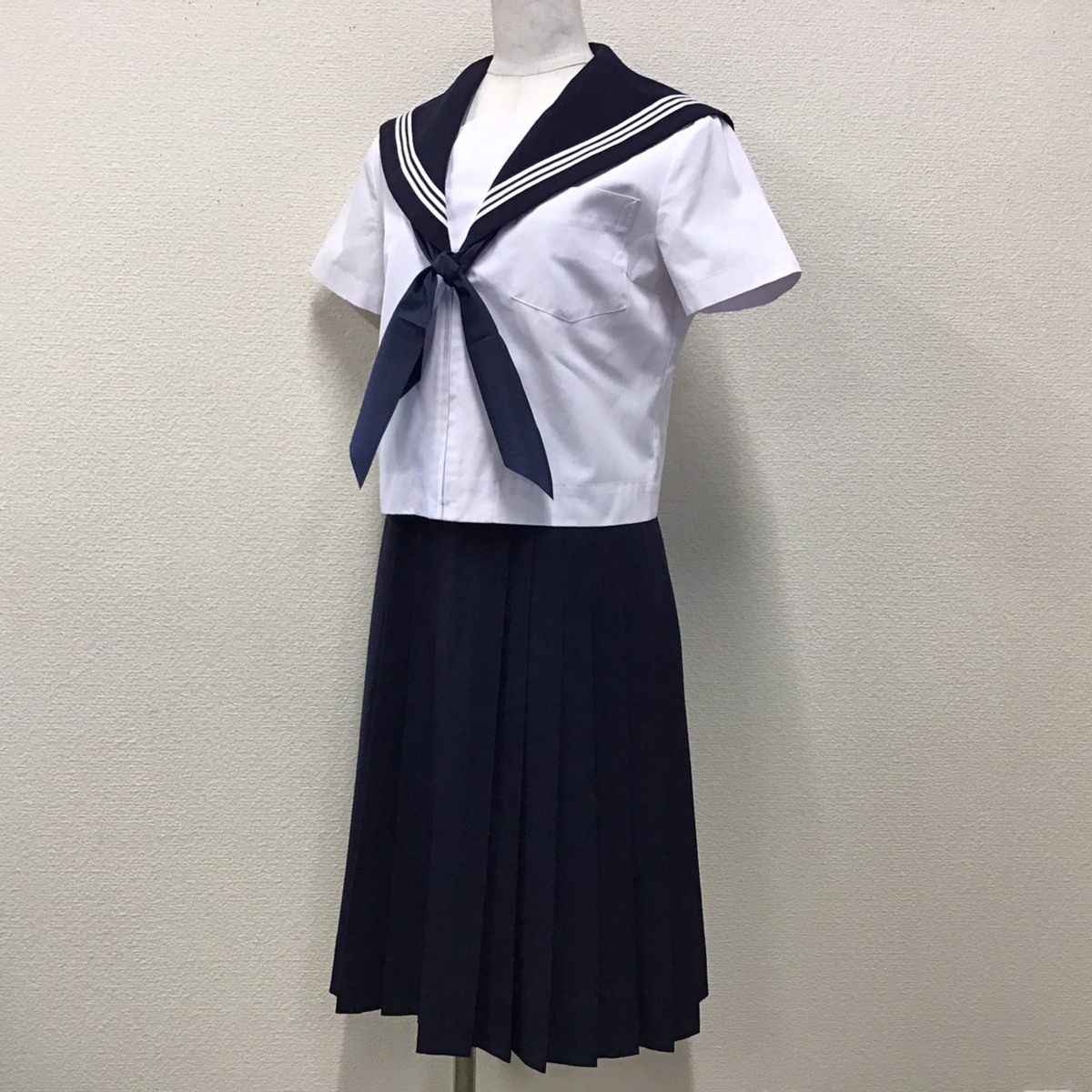 A S172 愛知 セーラー服 3点セット /160A/W66/スカーフ/名古屋襟/OLIVEdesOLIVE/オリーブ/夏服/制服/高校/中学校/女子学生/学生服(学生服)｜売買されたオークション情報、yahooの商品情報をアーカイブ 学生服