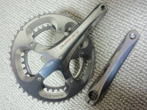 デュラエース　クランクセット　53×39Ｔ　中古　走行4910ｋｍ_1