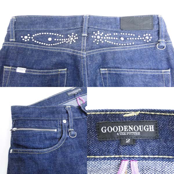 本物GOOD ENOUGHグッドイナフスタッズデニムパンツ藤原ヒロシ(ボトムス 