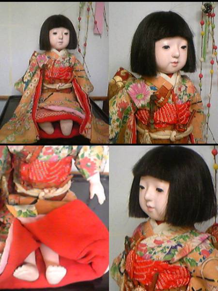 癒しの光龍斎☆昭和初期のかわいい市松人形☆日本人形(市松人形)｜売買