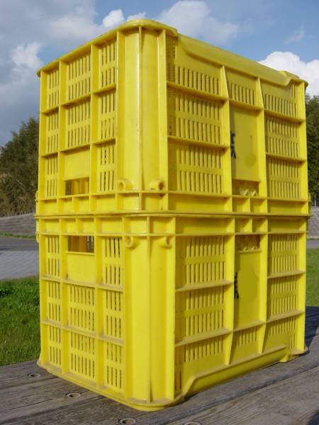 ○みかん ミカン コンテナ キャリー 農業 3個1組 【中古】黄○(農業