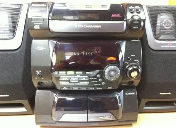 Panasonic CDステレオシステム SC-AK20 5CD・Wカセット他 良好
