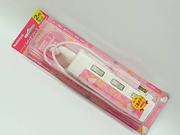 ハローキティ◇お花 延長コード（ザ・タップ）◇ピンク 新品！(ハロー