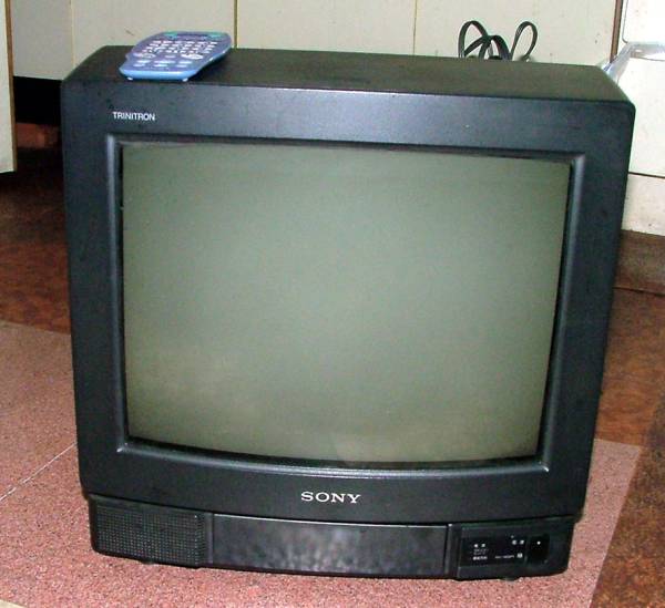 SONY トリニトロン ブラウン管テレビ 21型 やっかみ ＋ビデオ用コード
