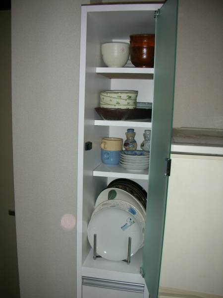 ★☆　中古美品！食器棚　キッチンボード　★ホワイト　白 ☆★_1