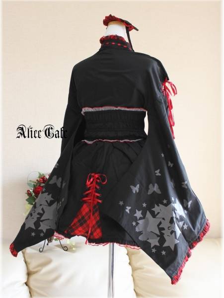 紅黒蝶姫 着物ドレス ゴスロリ浴衣和ゴスコスプレ衣装初詣お参り ゴスロリ 売買されたオークション情報 Yahooの商品情報をアーカイブ公開 オークファン Aucfan Com