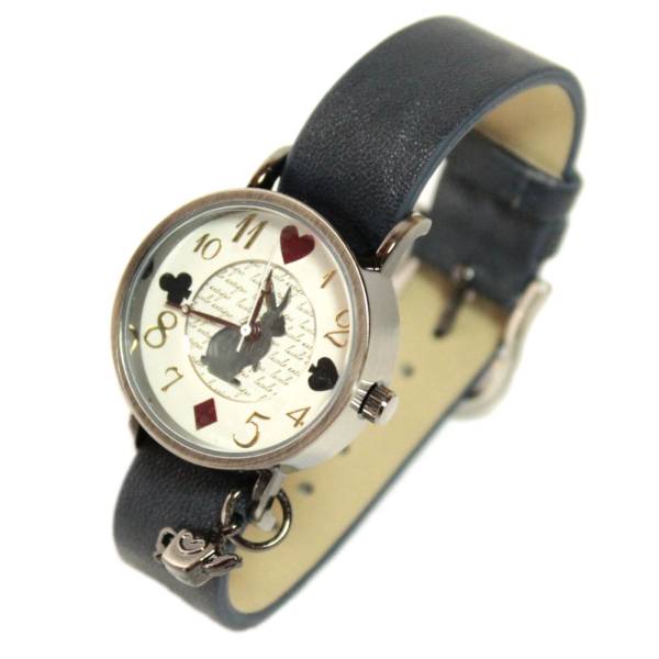 不思議の国のアリス●うさぎモチーフ★ポットチャーム腕時計NV_2