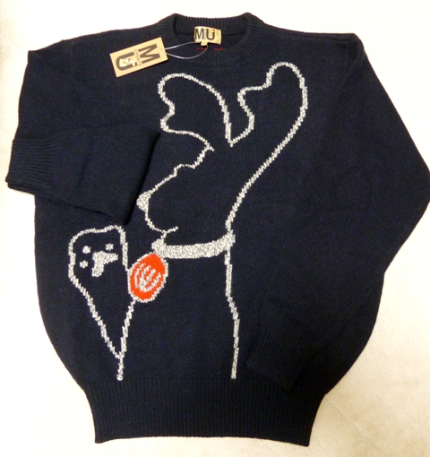 新品　ミエコウエサコ　メンズ　セーター　Ｍサイズ　ネイビー_1