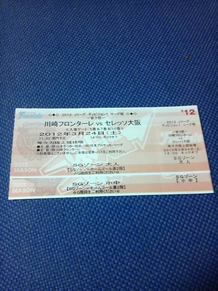 川崎フロンターレ対セレッソ大阪　ＳＧゾーン大人１・小中１ペア_1