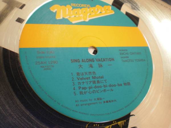 大滝詠一/A LONG VACATION 透明レコード盤！(大滝詠一（ナイアガラ