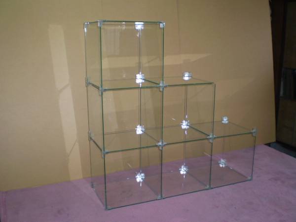 ★☆ガラス製階段型ボックスケースH900W900D300KK☆★_1