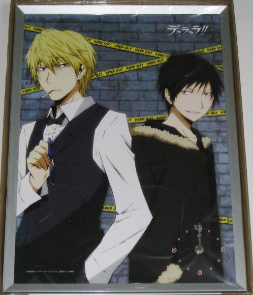 デュラララ!!」A3パネル時計/折原臨也&平和島静雄 コミック、アニメ