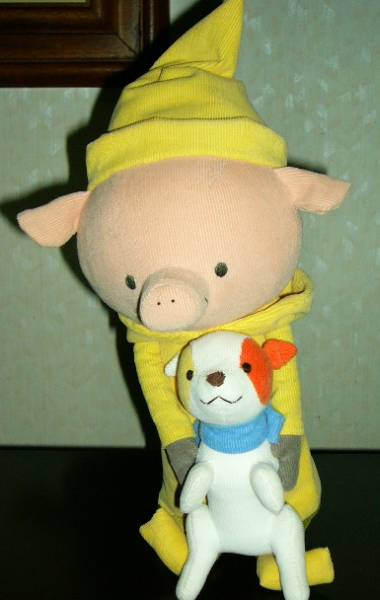 カムズグラフィック ぶたさんと子犬のぬいぐるみ 原優子 体長10cm 30cm 売買されたオークション情報 Yahooの商品情報をアーカイブ公開 オークファン Aucfan Com