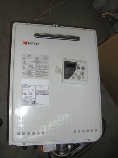 ノーリツ□都市ガス 給湯器 GT-1628SAWX□07年美品□リモコン(給湯設備 