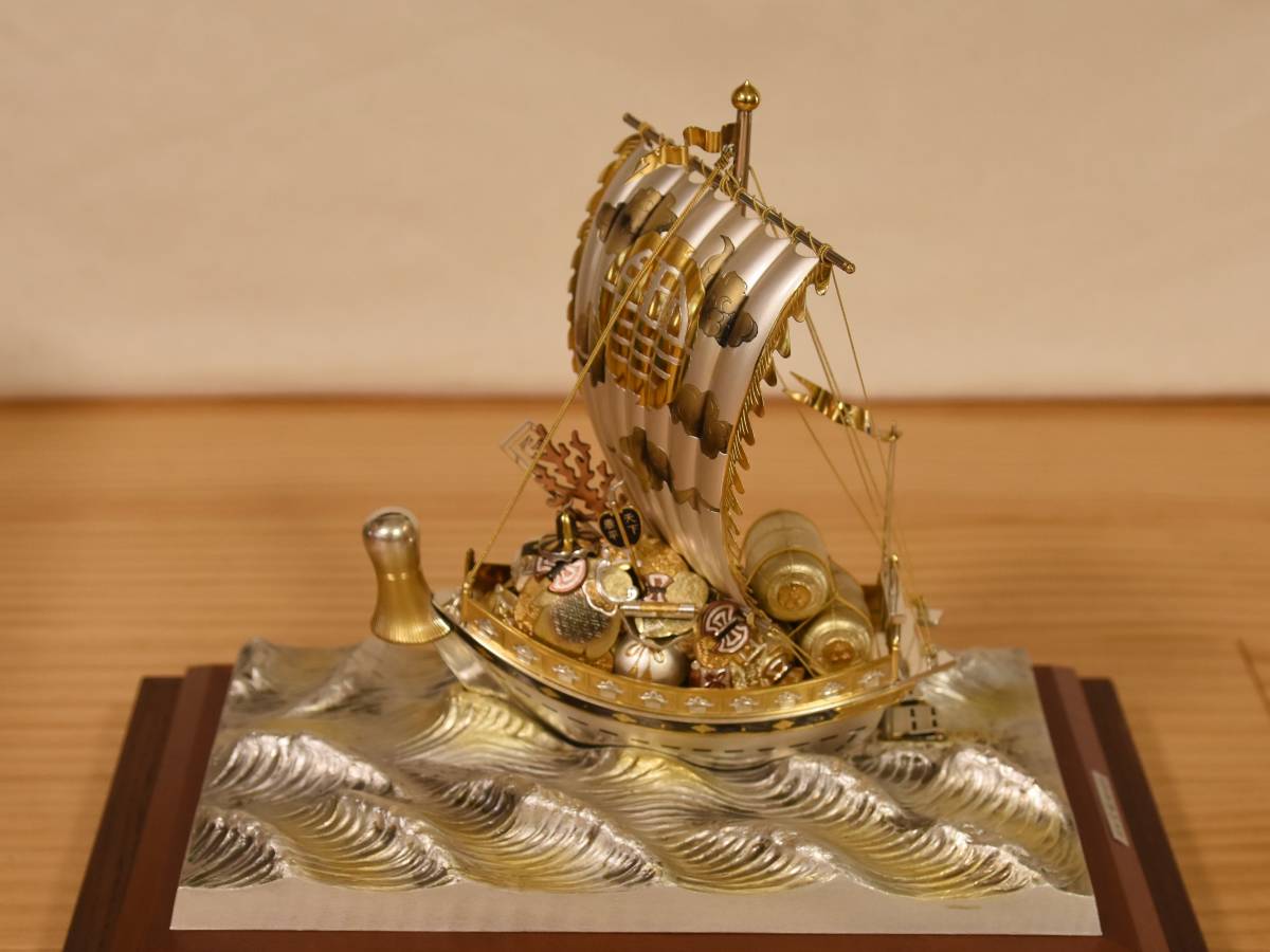 宝船 銀製 武比古作 SILVER985 武比古 置物 金属工芸国内正規品 銀細工