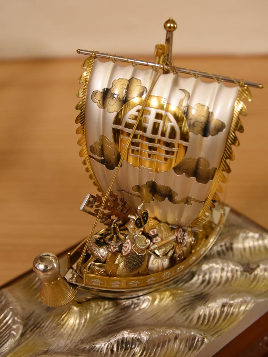 宝船 銀製 武比古作 SILVER985 武比古 置物 金属工芸国内正規品 銀細工