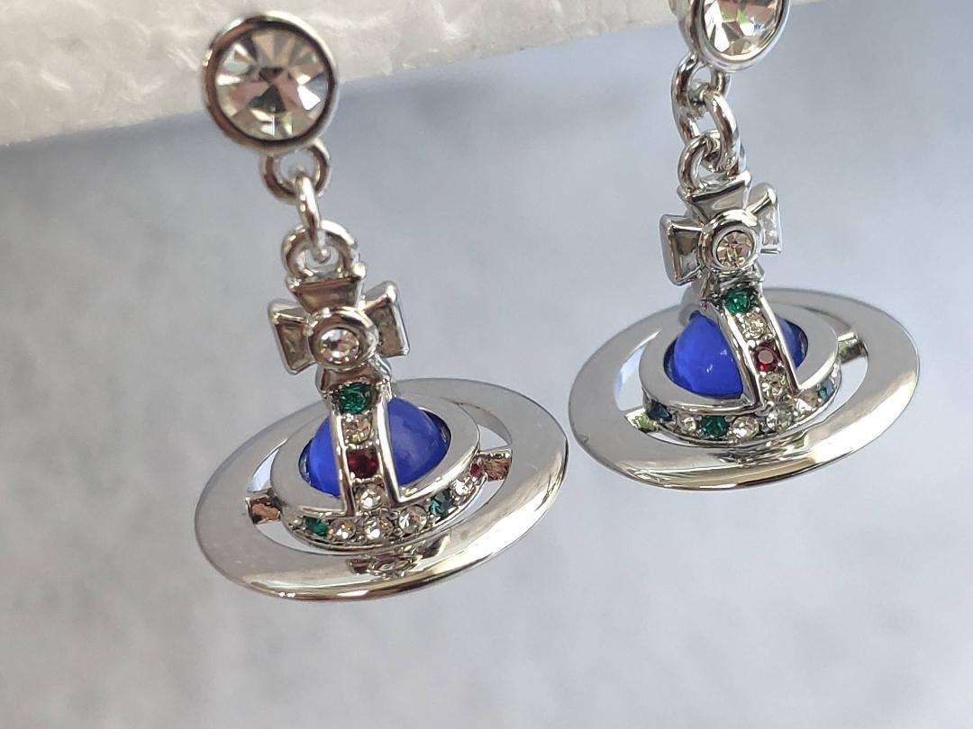 ヴィヴィアン ウエストウッド PETITE ORB ドロップ シルバー水玉ピアス 